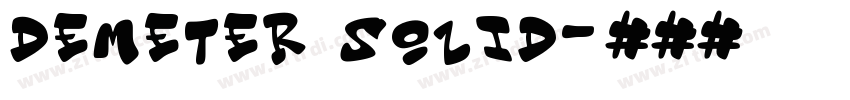 Demeter Solid字体转换
